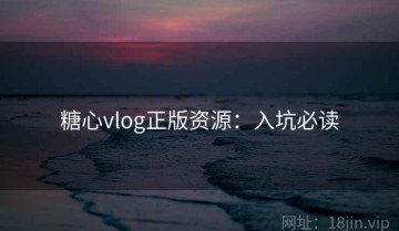 糖心vlog正版资源：入坑必读